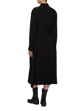 背面 - 点击放大 - YOHJI YAMAMOTO - 垂褶衬衫连衣裙