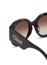 细节 - 点击放大 - CHLOÉ - Havana Shiny Brown Round Frame Sunglasses