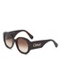 首图 - 点击放大 - CHLOÉ - Havana Shiny Brown Round Frame Sunglasses