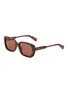 首图 - 点击放大 - CHLOÉ - Havana Shiny Brown Rectangle Frame Sunglasses