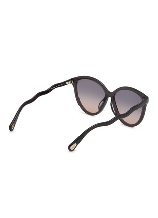 模特儿示范图 - 点击放大 - CHLOÉ - Woman Asian Fit Round Frame Sunglasses