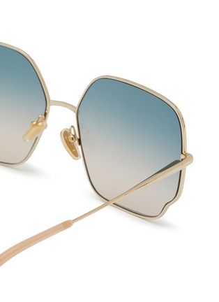 细节 - 点击放大 - CHLOÉ - Woman Smart Fit Metal Square Frame Sunglasses