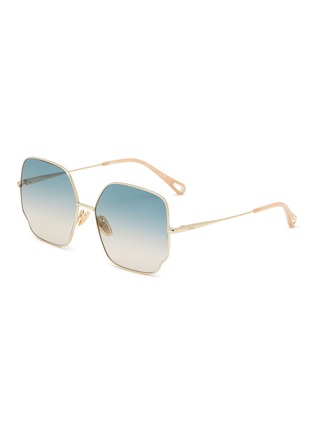 首图 - 点击放大 - CHLOÉ - Woman Smart Fit Metal Square Frame Sunglasses