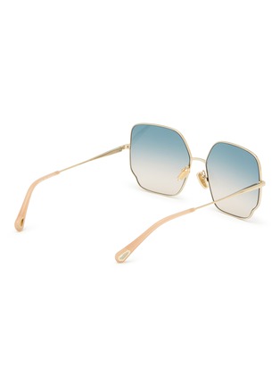 模特儿示范图 - 点击放大 - CHLOÉ - Woman Smart Fit Metal Square Frame Sunglasses