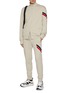 模特儿示范图 - 点击放大 - MONCLER - Tricolour Armband Fleece Track Jacket