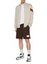 模特儿示范图 - 点击放大 - MONCLER - Drawstring Fleece Shorts