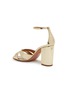  - AQUAZZURA - Divine 85 Specchio Shiny Leather Mule Sandals