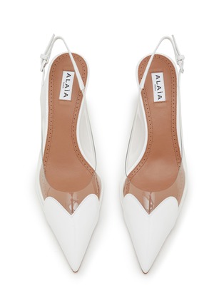 细节 - 点击放大 - ALAÏA - Le Coeur 55 Patent Leather Slingback Pumps