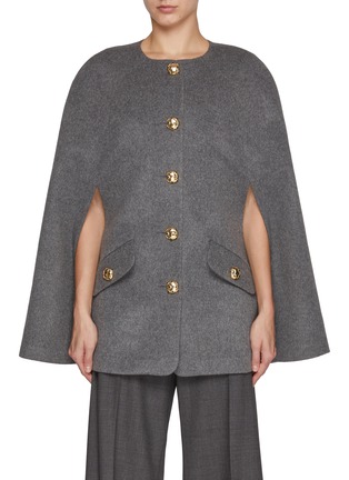 首图 - 点击放大 - CAROLINA HERRERA - Button Front Wool Cashmere Cape