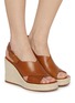 模特儿示范图 - 点击放大 - CHLOÉ - 110 Platform Wedge Sandals