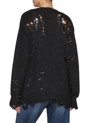 背面 - 点击放大 - R13 - Distressed Boyfriend Knit Cardigan