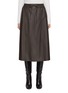 首图 - 点击放大 - YVES SALOMON - Drawstring Leather Midi Skirt