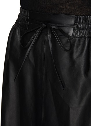  - YVES SALOMON - Tie Waist Leather Midi Skirt