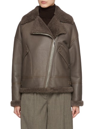 首图 - 点击放大 - YVES SALOMON - Shearling Biker Jacket