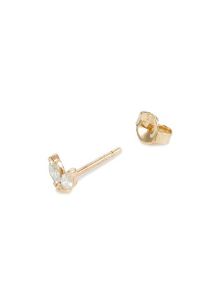 细节 - 点击放大 - MÉTIER BY TOMFOOLERY - Fleurescent Diamond Stud 9K Gold Single Earring — Right