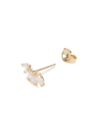 细节 - 点击放大 - MÉTIER BY TOMFOOLERY - Fleurescent Diamond Stud 9K Gold Single Earring — Right