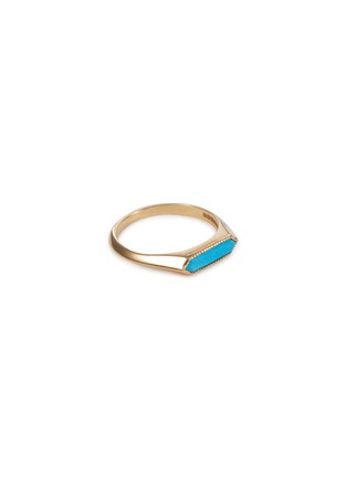 首图 - 点击放大 - MÉTIER BY TOMFOOLERY - Astra Hexa Turquoise 14K Gold Pinky Ring