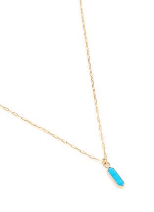 细节 - 点击放大 - MÉTIER BY TOMFOOLERY - Astra Hexa Turquoise 14K Gold Necklace