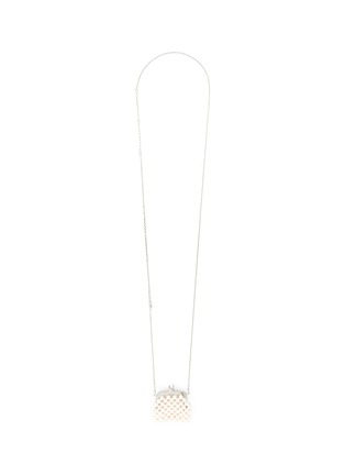 首图 - 点击放大 - SSIL - Rhodium Plated Brass Micro Pearl Bag Necklace