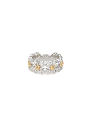 首图 - 点击放大 - SSIL - Rhodium Plated 925 Plated Silver Gold Plated 925 Silver Clover Ring