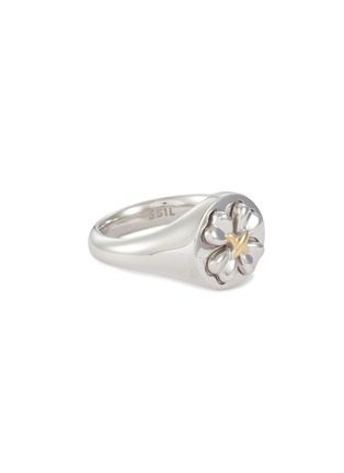 首图 - 点击放大 - SSIL - Rhodium Plated 925 Silver Gold Plated 925 Silver Coin Clover Ring