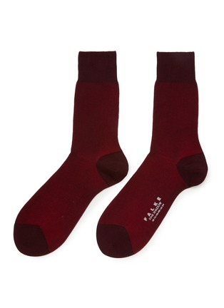 首图 - 点击放大 - FALKE - Fine Shadow Stripe Cotton Blend Crew Socks