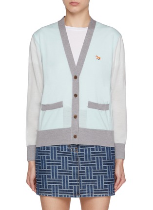 首图 - 点击放大 - MAISON KITSUNÉ - Colour Block Wool Cardigan