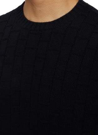  - PRADA - 羊绒混纺错列纹理毛衣