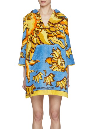 首图 - 点击放大 - LILYEVE - Hooded V-neck Mini Terry Dress
