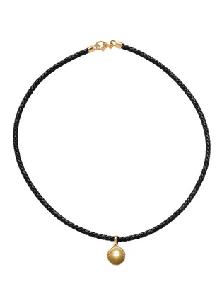 首图 - 点击放大 - JEWELMER - Mon Secret Golden South Sea Pearl 18K Gold Leather Cord Necklace