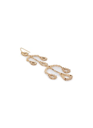 细节 - 点击放大 - MARIE LAURE CHAMOREL - N° 850 Gold Finished Sterling Silver Diamond Earrings