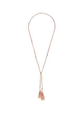 首图 - 点击放大 - MARIE LAURE CHAMOREL - N° 359 Pink Gold Finished Sterling Silver SIlk Yarn Necklace