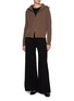 模特儿示范图 - 点击放大 - WILD CASHMERE - Stella Knitted Wide Leg Wool Cashmere Pants