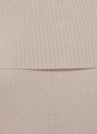  - WILD CASHMERE - April Off Shoulder Roll Neck Ribbed Silk Cashmere Sweater