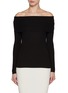 首图 - 点击放大 - WILD CASHMERE - April Off Shoulder Roll Neck Ribbed Silk Cashmere Sweater