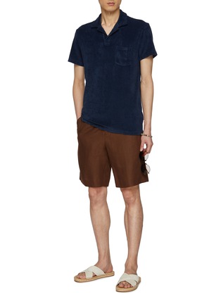 模特儿示范图 - 点击放大 - ORLEBAR BROWN - Terry Towelling Cotton Polo Shirt