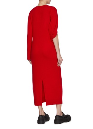 背面 - 点击放大 - JW ANDERSON - Asymmetrical Drape Sheep Wool Cashmere Dress