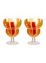 Main View - 点击放大 - LSA - Folk Water/Wine Glass Set of 2 — Orange/Red/Yellow