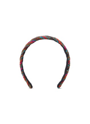 首图 - 点击放大 - JENNIFER OUELLETTE - Bias Cut Silk Tweed Medium Basic Headband