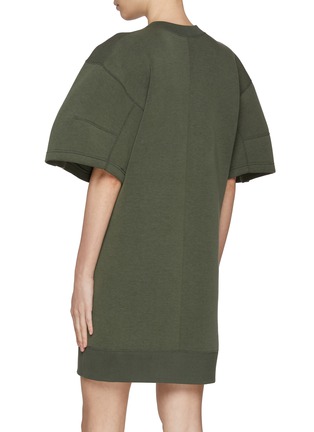 背面 - 点击放大 - SACAI - Puff Sleeve Sponge Sweat Dress