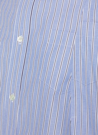  - SACAI - Spliced Striped Cotton Poplin Shirt