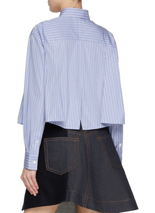 背面 - 点击放大 - SACAI - Spliced Striped Cotton Poplin Shirt