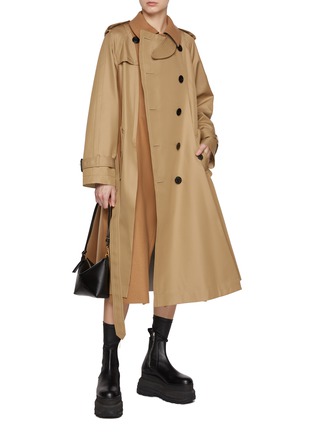 模特儿示范图 - 点击放大 - SACAI - Two-Toned Wool Trench Coat