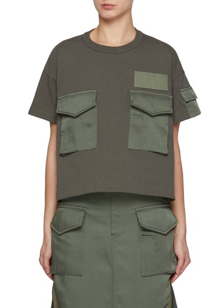 首图 - 点击放大 - SACAI - x Spiewak Faux Multi Pocket Cotton T-shirt