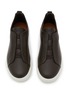 细节 - 点击放大 - ERMENEGILDO ZEGNA - Triple Stitch Low Top Leather Sneakers