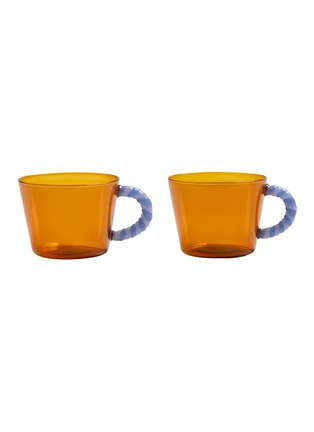 Main View - 点击放大 - &K AMSTERDAM - Duet Glass Mug Set of 2 — Amber