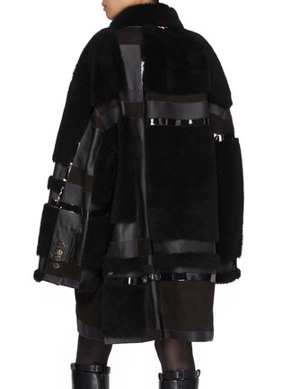 背面 - 点击放大 - THOM BROWNE - Patchwork Shearling Leather Coat