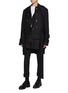 细节 - 点击放大 - THOM BROWNE - All in One Modular Bal Collar Overcoat