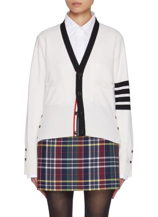 首图 - 点击放大 - THOM BROWNE - 4 Bar V-neck Cashmere Cardigan