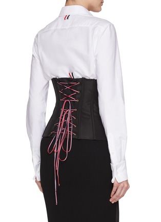 背面 - 点击放大 - THOM BROWNE - Lace Up Silk Corset